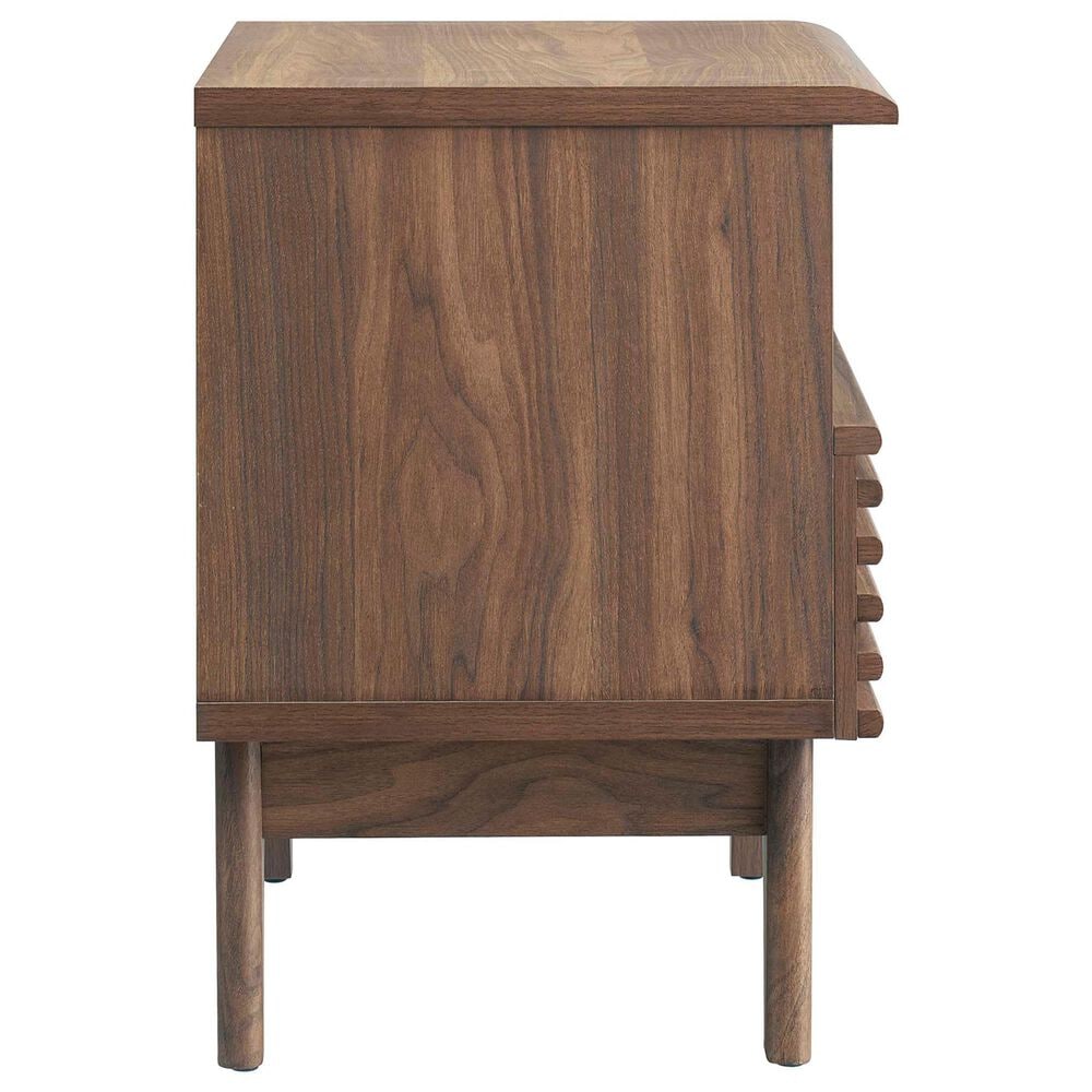 Modway Render 1 Drawer and Shelf Nightstand in Walnut, , large