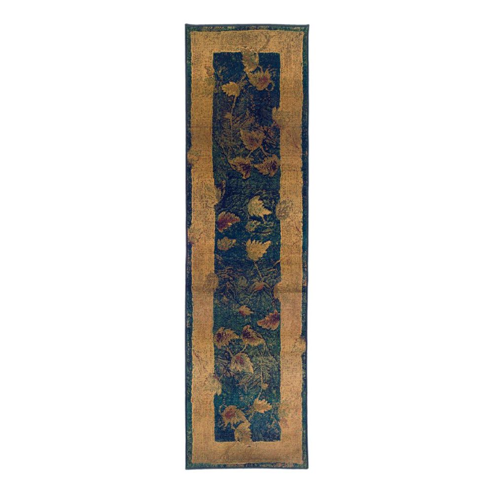 Oriental Weavers Kharma 349B4 2'3" x 7'6" Blue Runner, , large