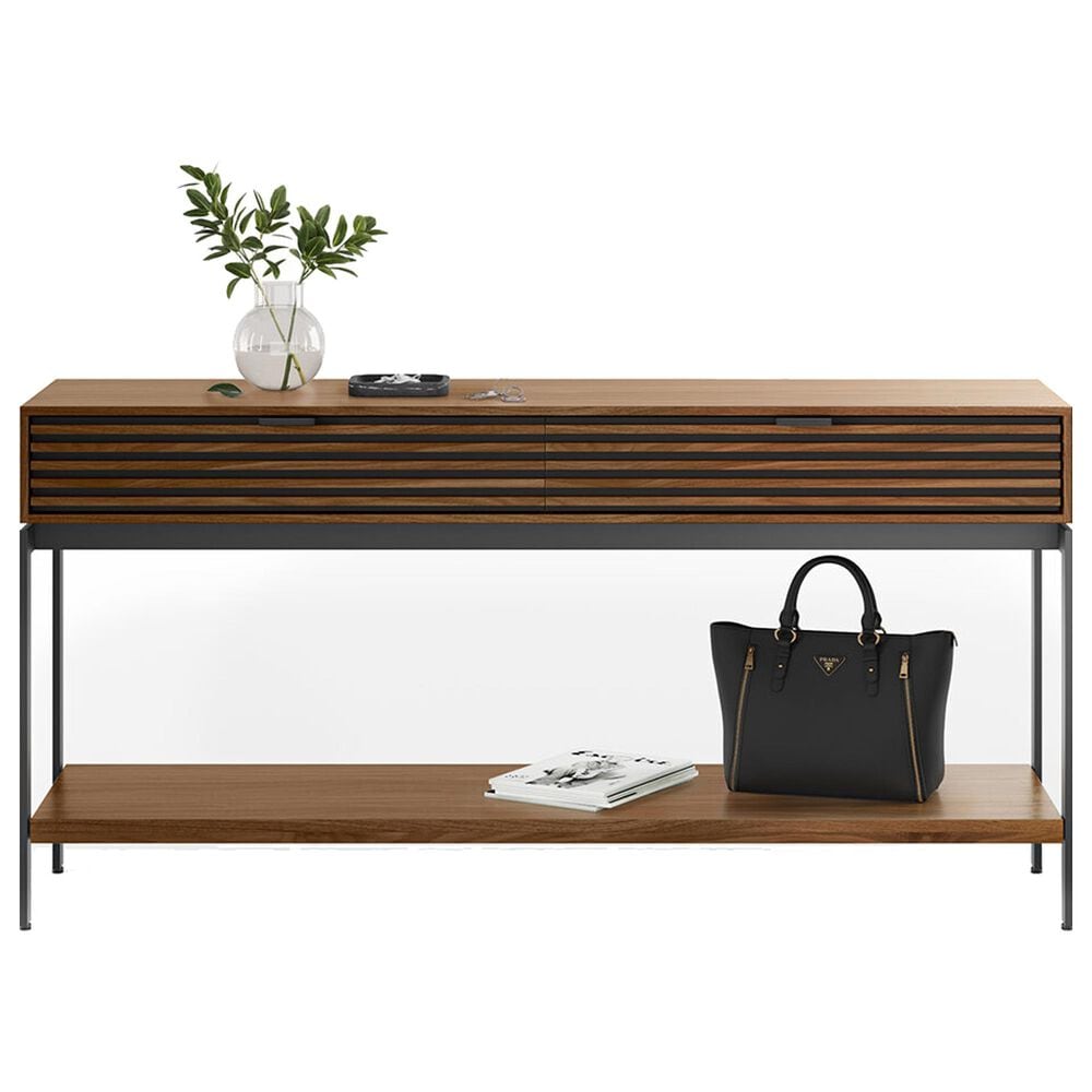 BDI Cora Console Table in Natural Walnut and Black, , large