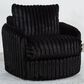 Coaster Sarco Swivel Accent Arm Chair in Black, , large