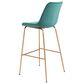 Zuo Modern Tony Bar Stool in Green and Gold, , large