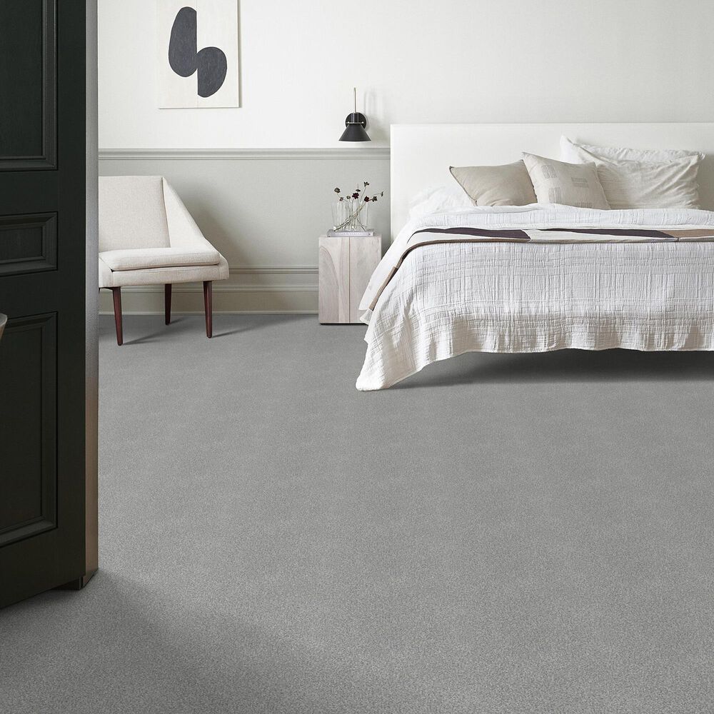 Shaw Tonal Comfort Blue Carpet in Misty Rain, , large