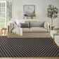 Nourison Twist Reversible 8" x 10" Black Indoor/Outdoor Area Rug, , large