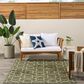 Nourison Horizon HOZ01 Green 10" x 14" Indoor/Outdoor Area Rug, , large