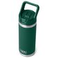 YETI Rambler 18 Oz Water Bottle with Color-Matched Straw Cap in Black Forest Green, , large