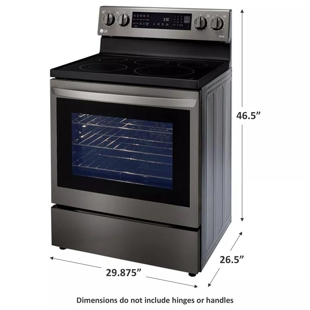 LG 6.3 Cu. Ft. Smart Wi-Fi Enabled True Convection InstaView Electric Range with Air Fry in Black Stainless Steel, , large