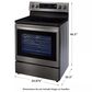 LG 6.3 Cu. Ft. Smart Wi-Fi Enabled True Convection InstaView Electric Range with Air Fry in Black Stainless Steel, , large