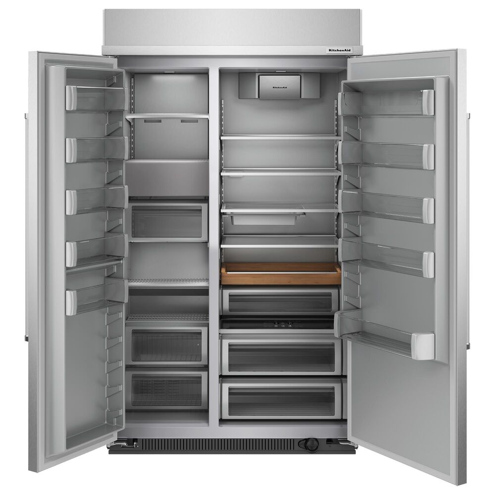 KitchenAid 30 Cu. Ft. Side By Side Built-In Refrigerator in Stainless Steel and PrintShield, , large