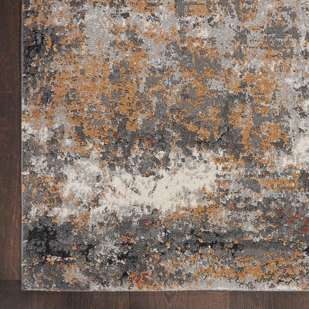 Nourison Tangra 2&#39;2&quot; x 7&#39;6&quot; Grey and Multicolor Runner, , large