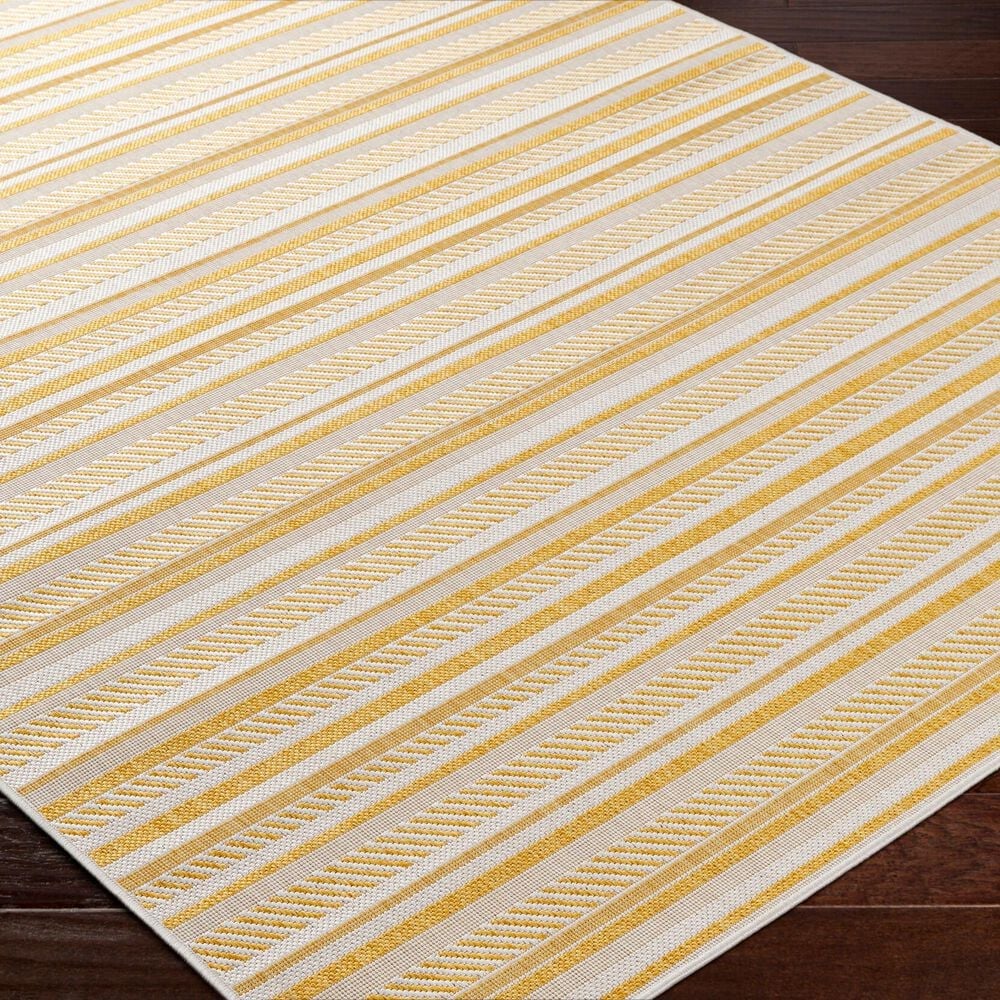 Surya Eagean EAG-2424 Mustard and Ivory 7&#39;10&quot; x 10&#39;2&quot; Indoor/Outdoor Area Rug, , large