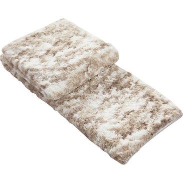 Duke Imports Root Beer Float Plush Throw in Brown, Beige and White, , large