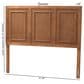 Baxton Studio Giordano Queen Panel Headboard in Ash Walnut, , large