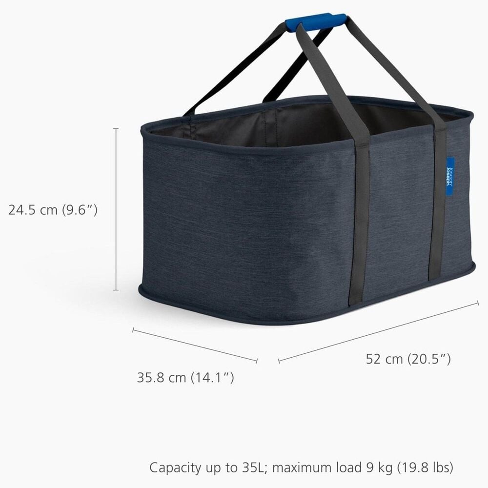 Joseph Joseph Hold-All 35L Collapsible Laundry Basket in Black, , large