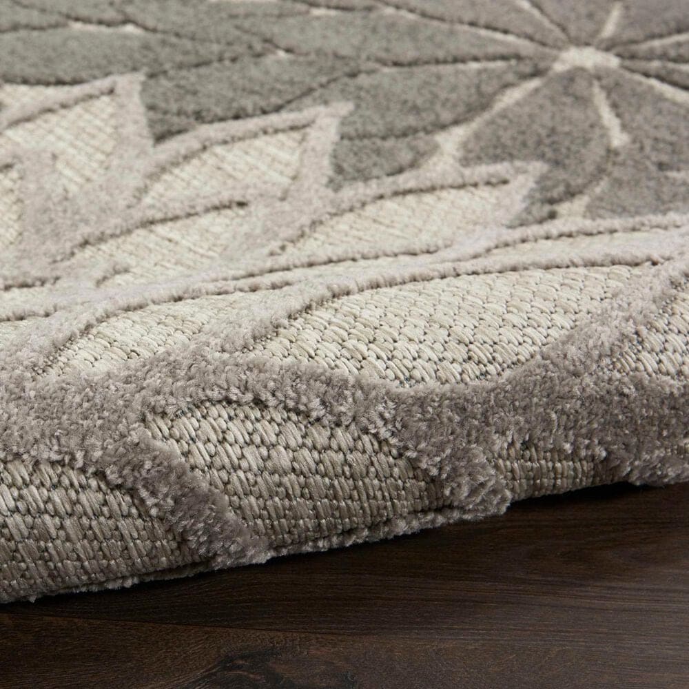 Nourison Aloha 2&#39; x 6&#39; Silver and Grey Indoor/Outdoor Runner, , large