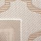 Safavieh Bermuda 5" Square Ivory and Beige Indoor/Outdoor Area Performance Rug, , large