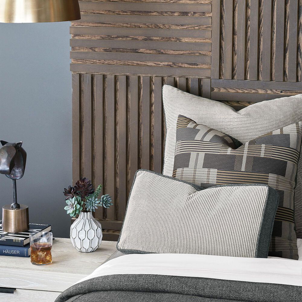 Eastern Accents Enoch 27&quot; Square Euro Pillow Sham in Grigio Smoke and Raya Stone, , large