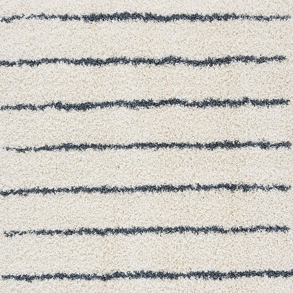 Safavieh Venus Shag VNS604B 6&#39;7&quot; Round Ivory and Dark Grey Area Rug, , large