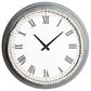 Maple and Jade 23" x 23" Wall Clock in White and Blue, , large