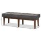 Baxton Studio Lucca Bench in Dark Grey, , large
