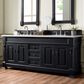 James Martin Vanities Brookfield 72" Double Bathroom Vanity in Antique Black with 3 cm Arctic Fall Solid Surface Top and Rectangle Sinks, , large