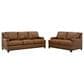 Ashley Saonara Stationary Sofa and Loveseat Set in Amber, , large