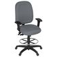 Regency Global Sourcing Comfort Series Multifunctional Swivel Computer Task Chair with Adjustable Arms and Drafting Kit in Grey, , large