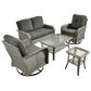 HOMLUX 6-Piece Patio Conversation  Set in Black, , large