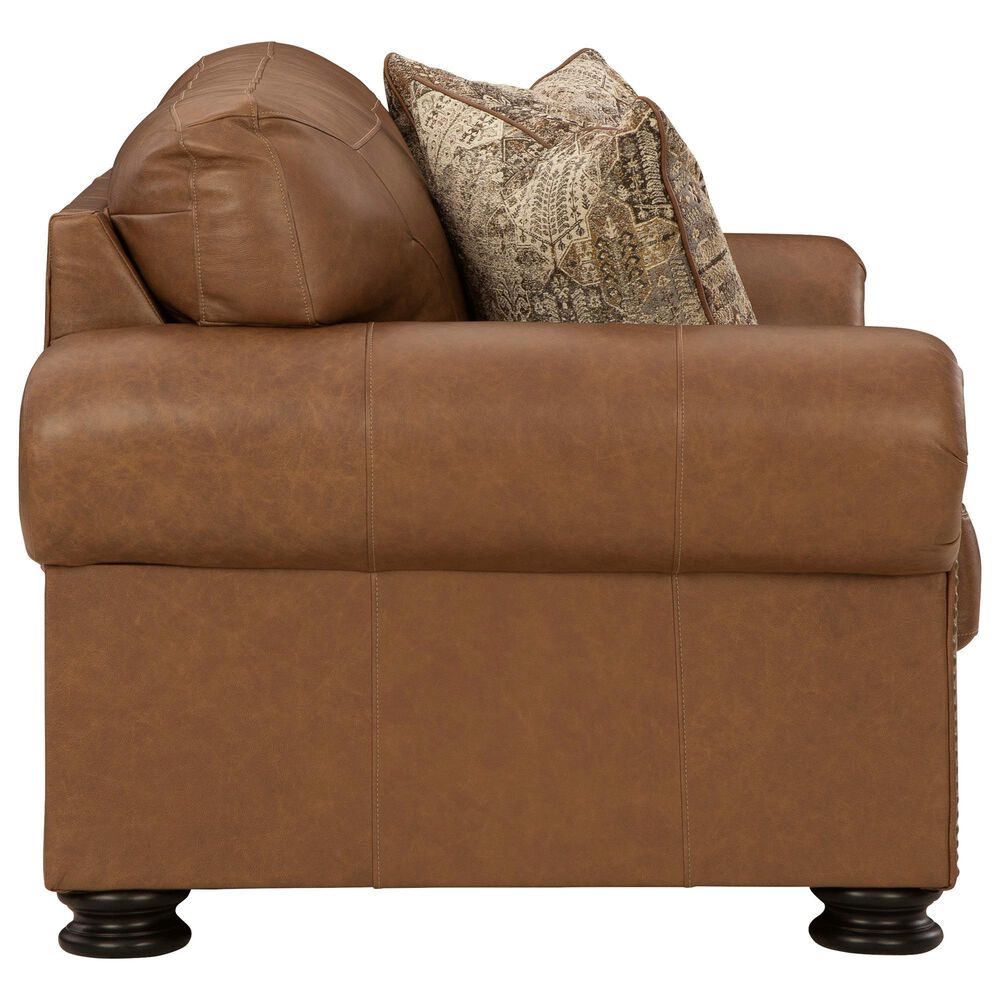 Ashley Carianna Stationary Sofa and Loveseat Set in Caramel, , large