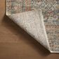 Loloi Heritage 15" Square Blue and Rust Area Rug, , large