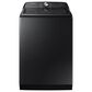 Samsung 5.2 Cu. Ft. Smart Top Load Impeller Washer and 7.4 Cu. Ft. Electric Dryer in Brushed Black, , large