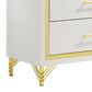 Pacific Landing Lucia 6-Drawer Dresser in White and Gold, , large