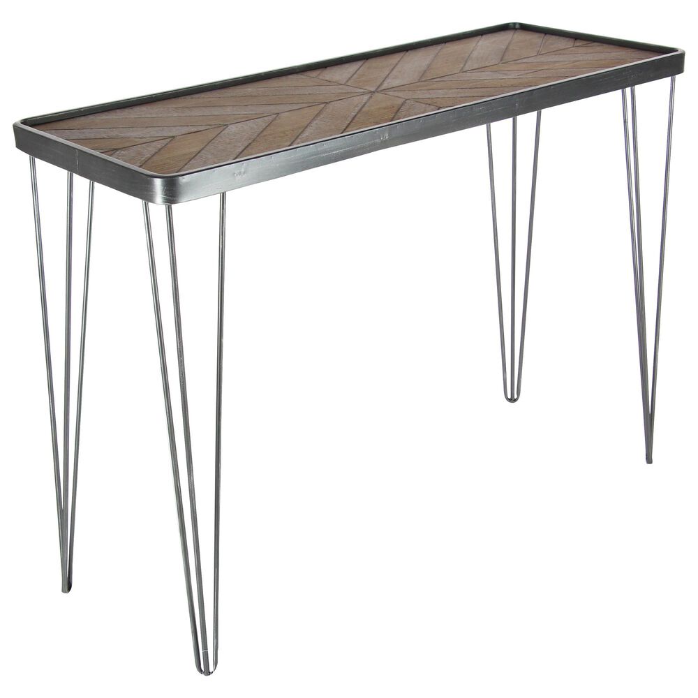 Maple and Jade Console Table in Brown, , large
