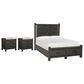 Nicolette Home Plum Creek Queen Storage Bed with Two Nightstands in Ravenwood Black, , large