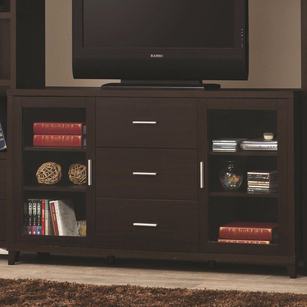 Pacific Landing TV Console in Cappuccino, , large