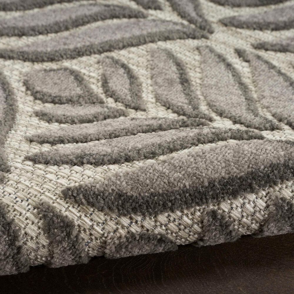 Nourison Aloha 7&#39;10&quot; Round Charcoal Indoor/Outdoor Area Rug, , large
