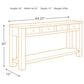 Ashley Gavelston 4-Drawer Sofa Table in Black, , large