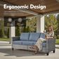 HOMLUX 5-Piece Outdoor Patio Furniture Set in  Denim Blue, , large