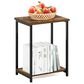 HOMLUX 2-Tier End Table with Open Shelf Storage Display in Amber Pine, , large