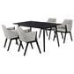 Blue River Westmont and Renzo 5-Piece Dining Set with Gray Cushion in Black, , large