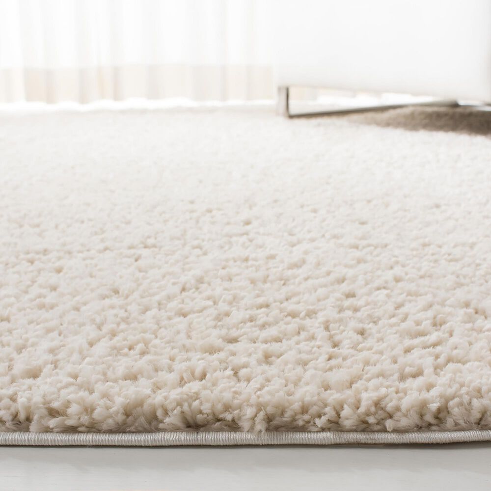 Safavieh August Shag AUG900C 8&#39;6&quot; Round Ivory Area Rug, , large