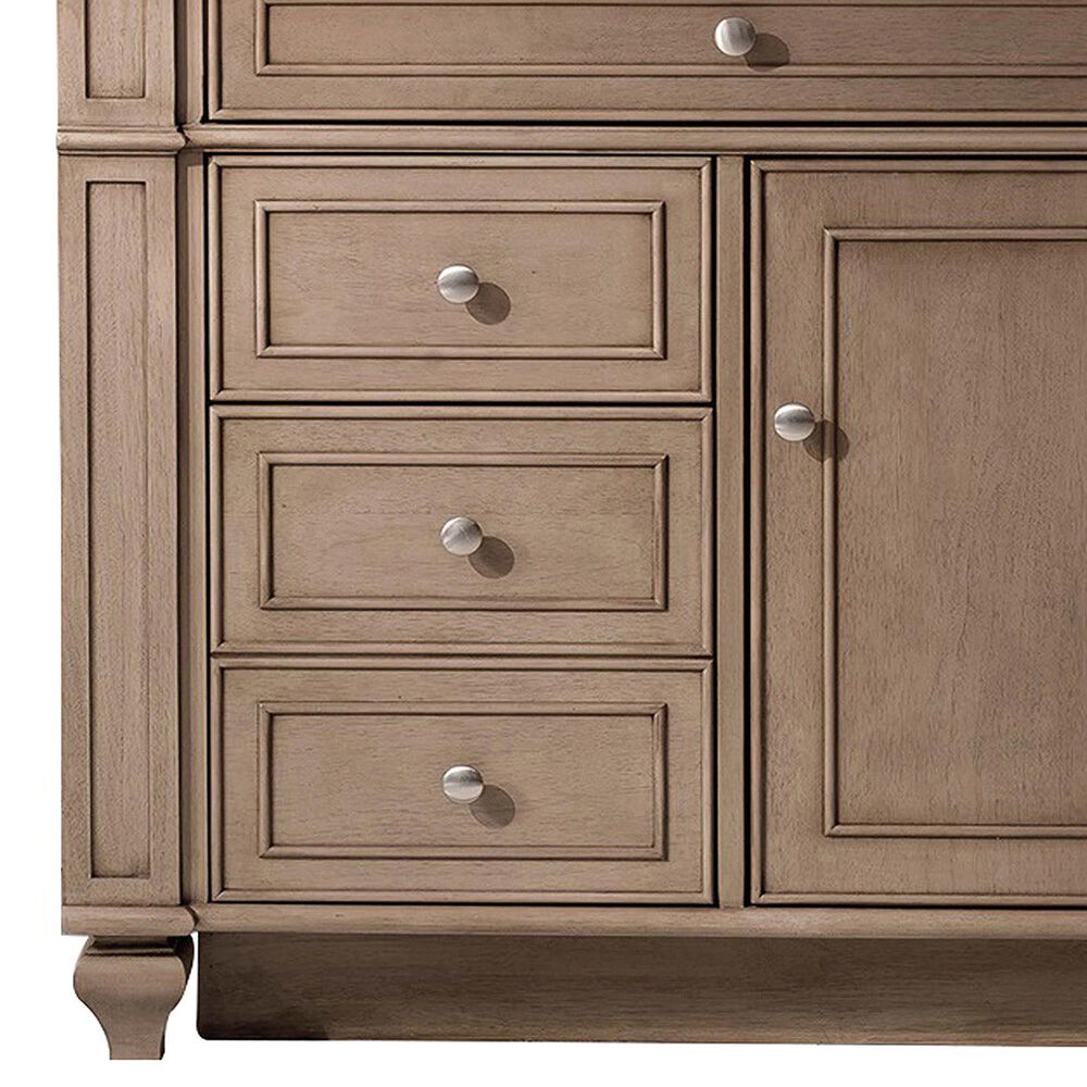 James Martin Vanities Bristol 36" Single Bathroom Vanity in Whitewashed Walnut with 3 cm Lime Delight Quartz Top and Rectangular Sink, , large