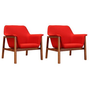 Dayton Miller Accent Chair in Burnt Orange (Set of 2), , large