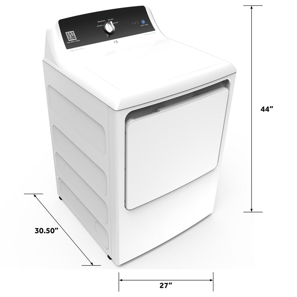 GE Appliances 4.2 Cu. Ft. Commercial Top Load Washer and 7.4 Cu. Ft. Gas Dryer Laundry Pair in White, , large
