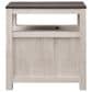 Ashley Fendenmore Chairside End Table in Antiqued White and Gray, , large