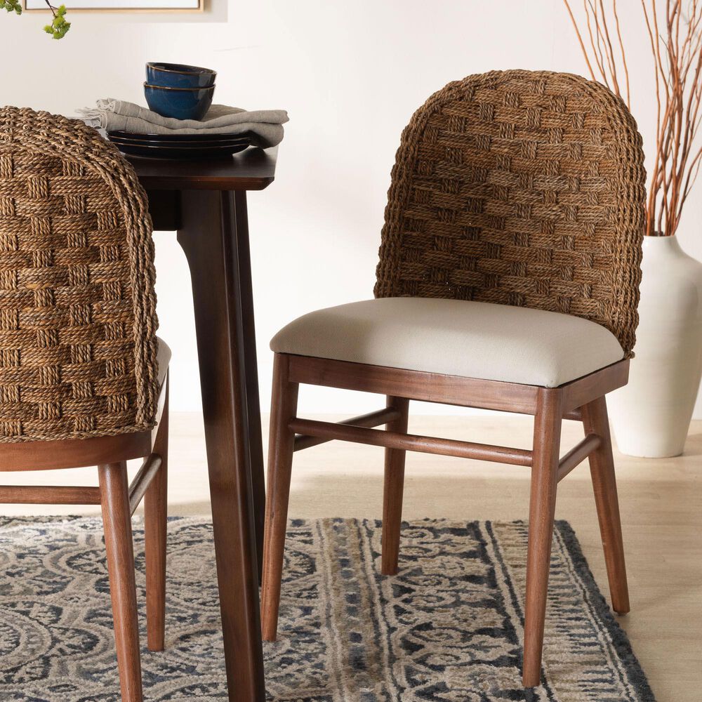 Baxton Studio Denver Side Chair in Walnut Brown, , large