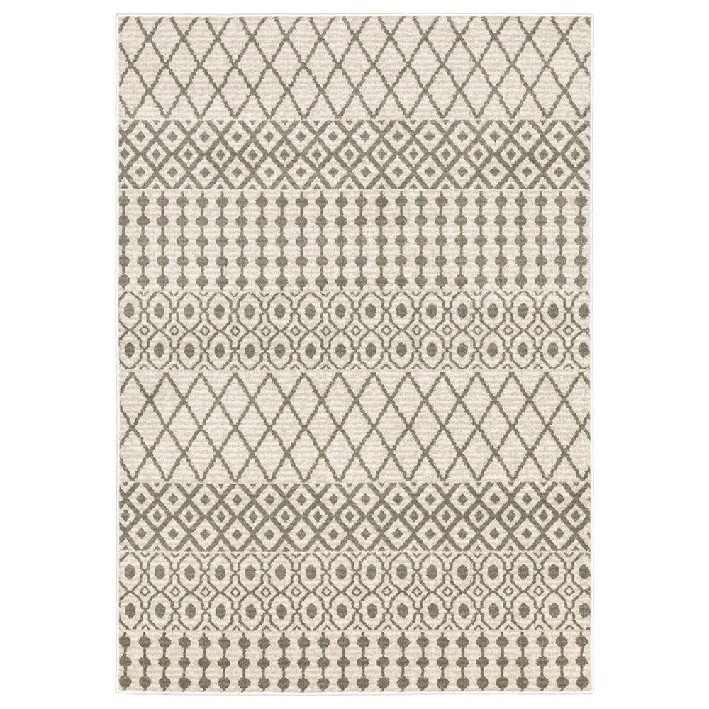 Oriental Weavers Georgia Southwest 717B0 6"7" x 9"2" Ivory and Gray Area Rug, , large