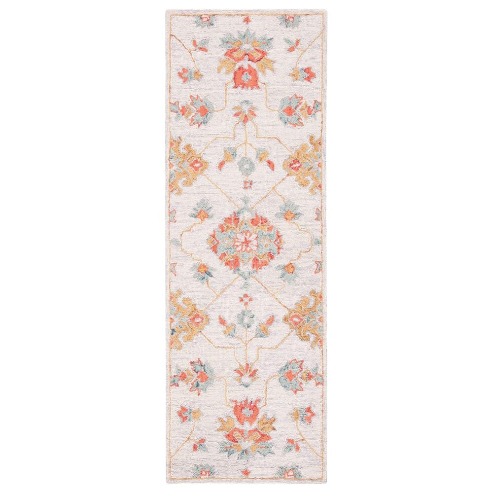 Safavieh Micro-Loop 2"3" x 7" Silver and Red Runner, , large