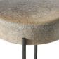Four Hands Nocona Bar Stool with Black and White Speckled Hide Leather in Gunmetal, , large