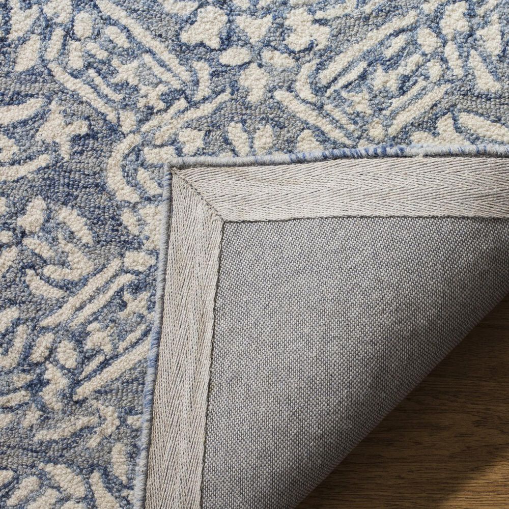 Safavieh Micro-Loop MLP510M 10&#39; x 14&#39; Blue and Ivory Area Rug, , large