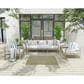 Nourison Courtyard Ivory and Green 4" Square Indoor/Outdoor Area Rug, , large